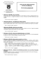 liste des deliberations